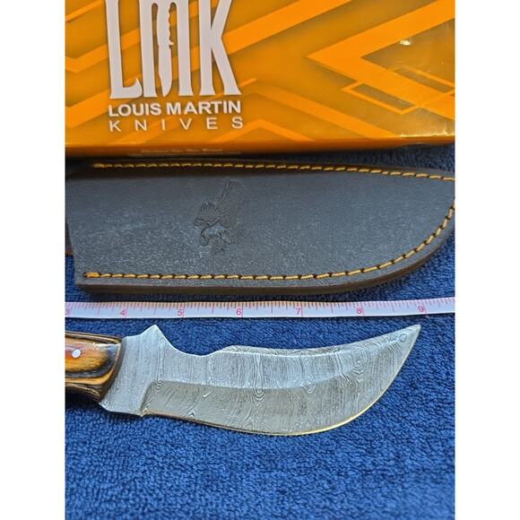 Hunting Bowie Knife 9 Inch Custom Made Forged Damascus Blade LMK Knives #7554 - Picture 3 of 5